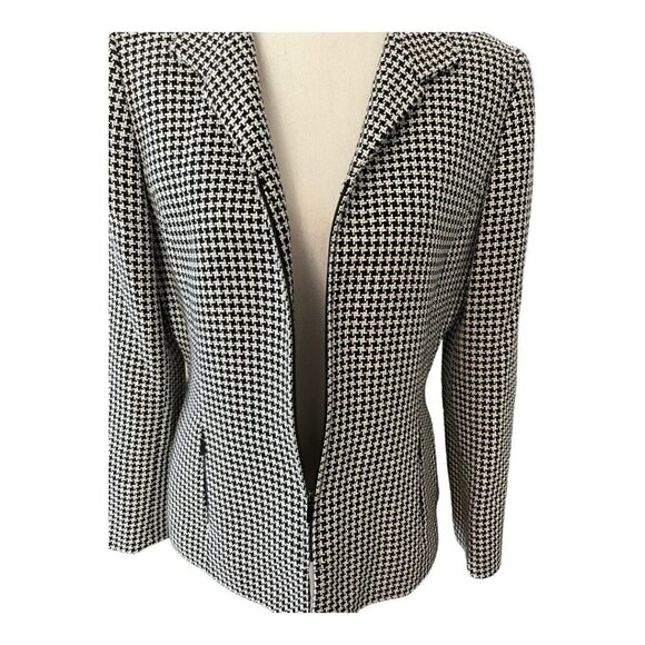 Tahari Houndstooth Blazer - Size 10P - Picture 7 of 10